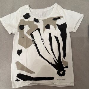 Burberry Kids Abstract Black and Tan Tee